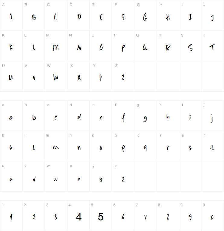 Scrawlerz DEMO字体