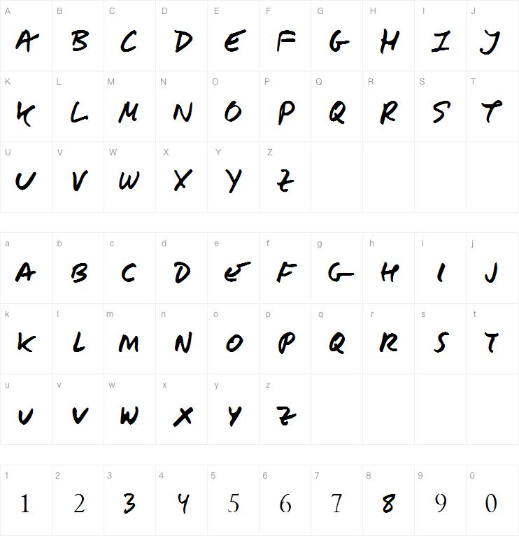 Sebby Writing ver2.0字体