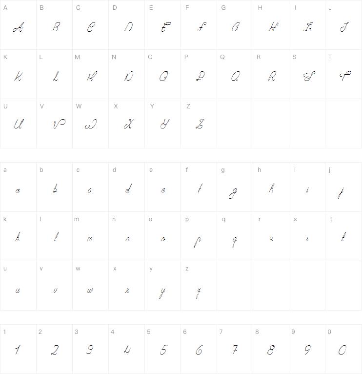 Seduction of Cristabelle 字体