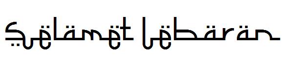 Selamet Lebaran字体