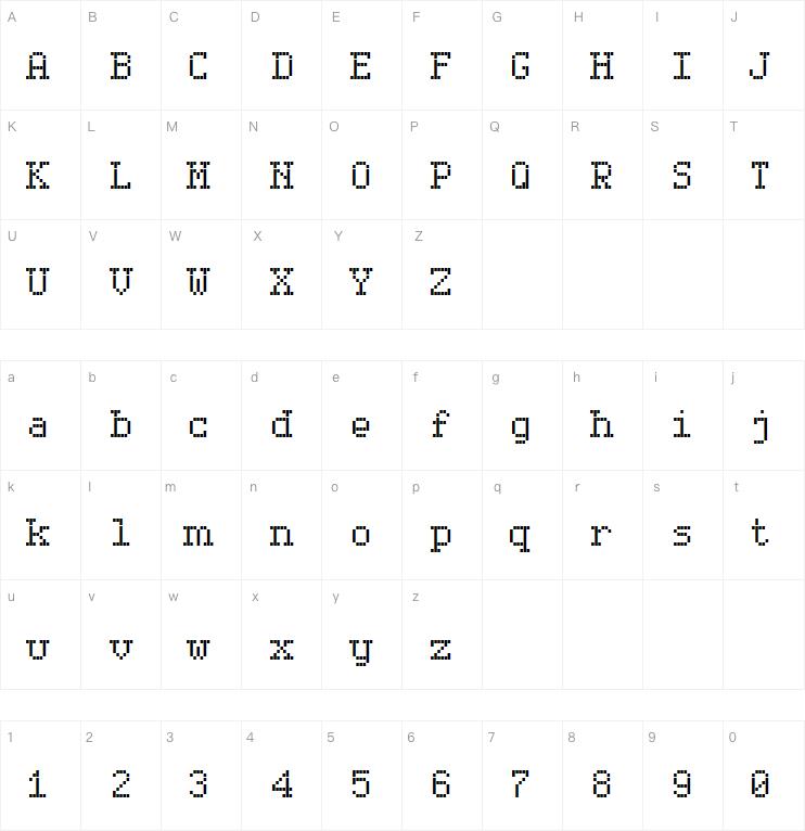 Serif LED Board-7字体
