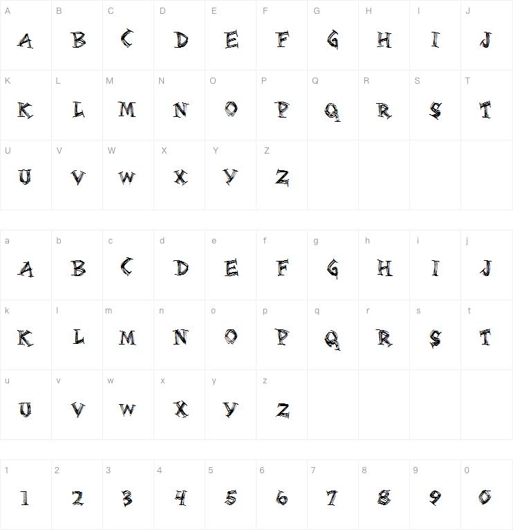 Serif sketchia字体