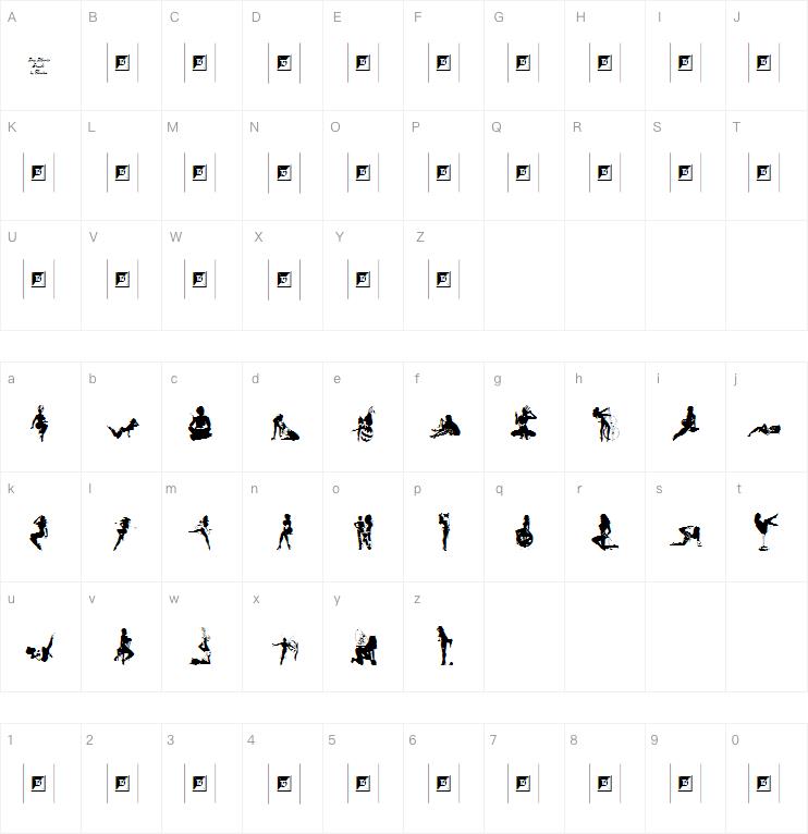 Sexy Silouette Stencils字体