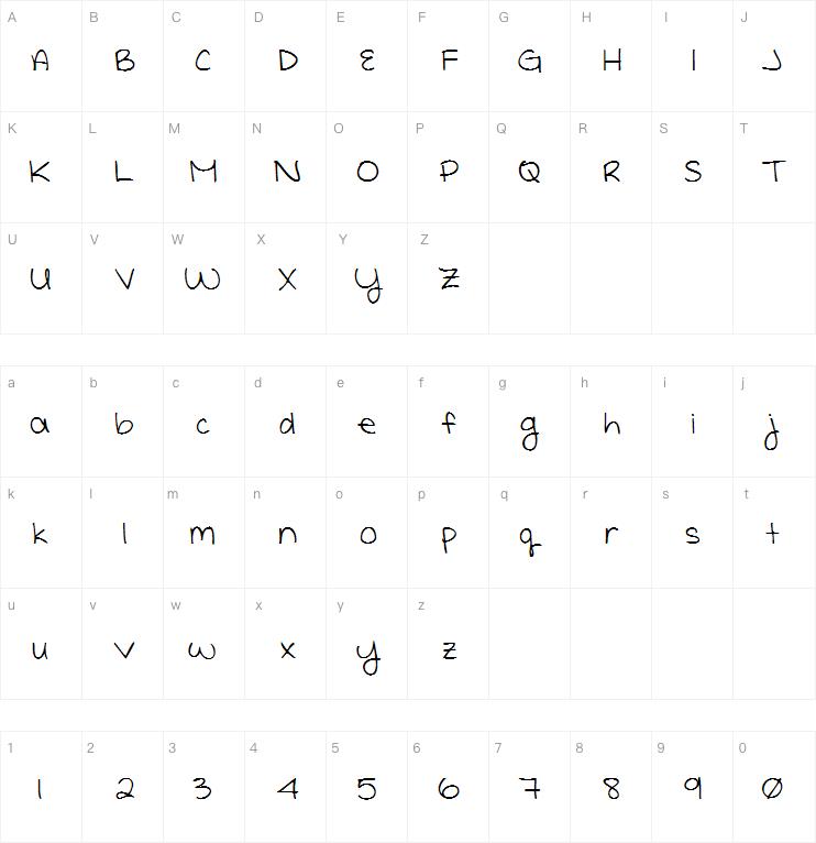 She Paints Me Blue字体