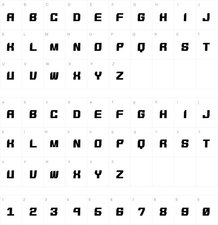 SHMUP in the zone字体