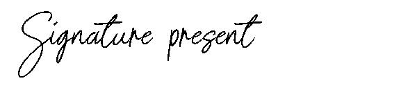 Signature present字体