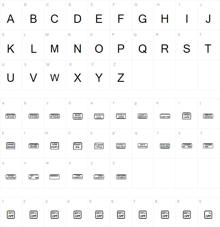 Signs for Advertising字体
