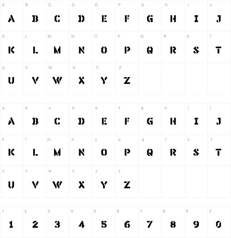 Silex Stencil字体