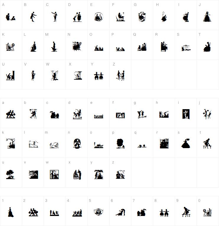 Silhouetten People字体