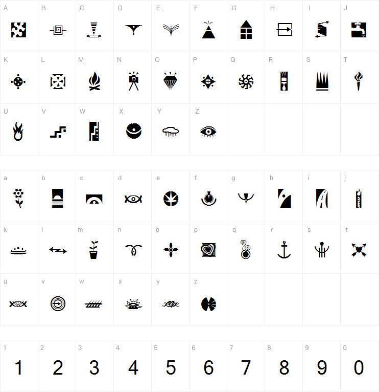 Simbolos 1字体