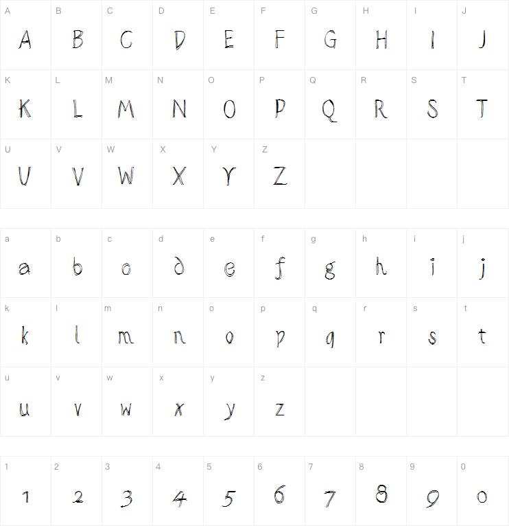 Sketched Alphabet字体