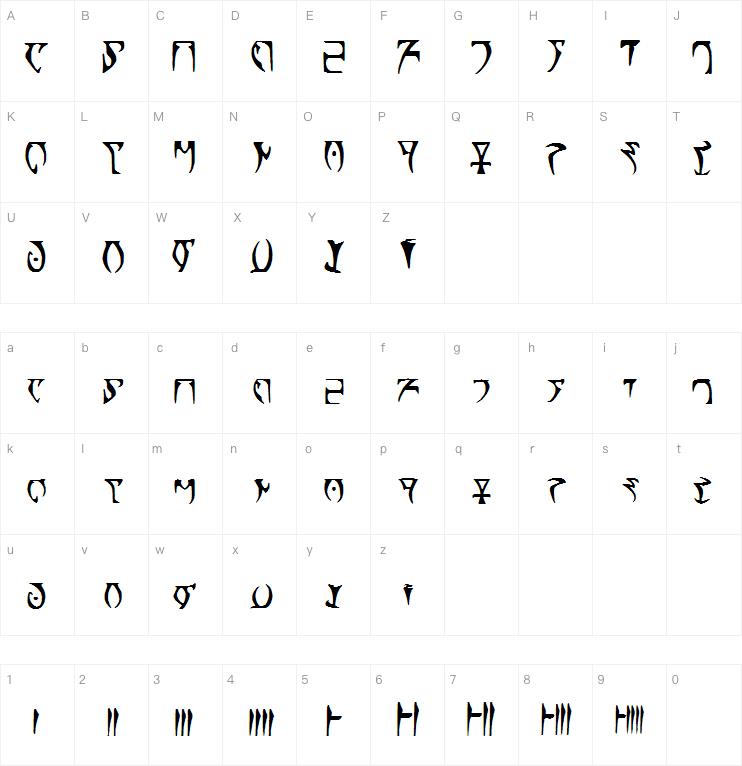 skyrim字体