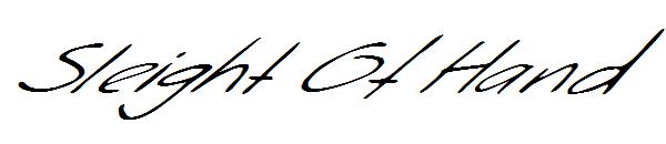 Sleight Of Hand字体