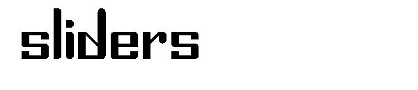sliders字体