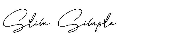 Slim Simple字体