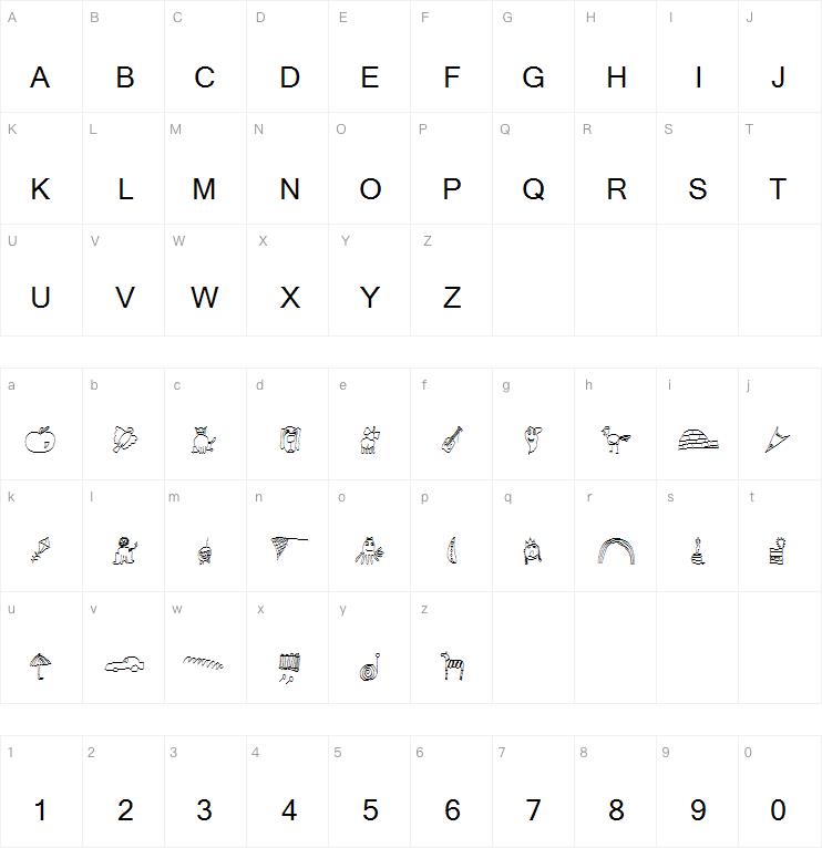 SL Kid's Alphabet字体
