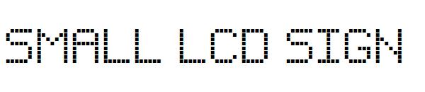 Small LCD Sign字体