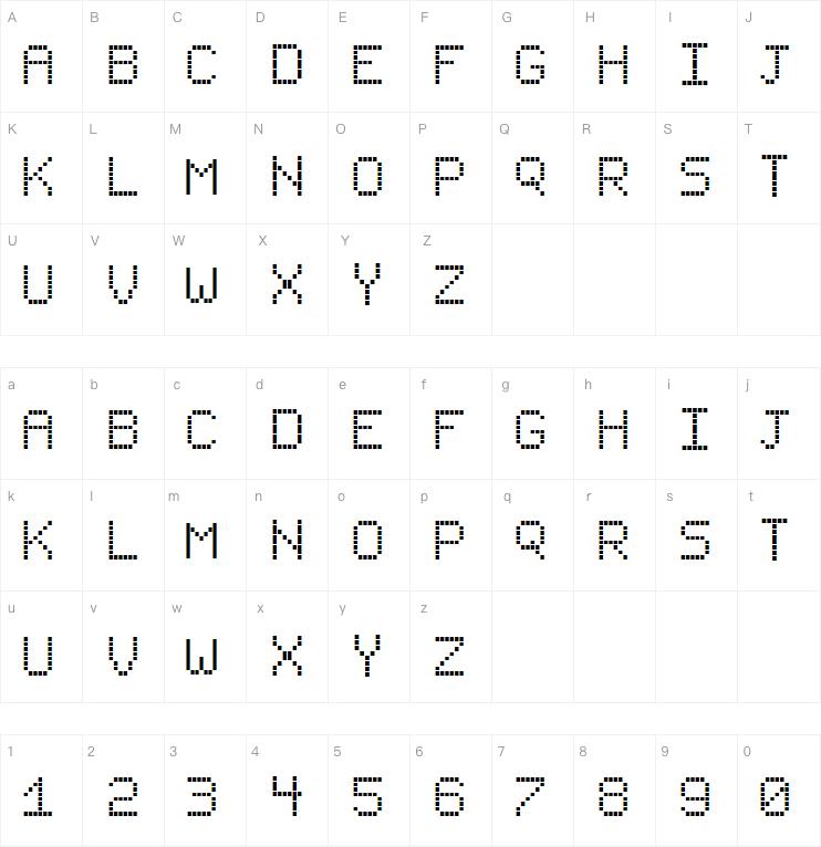 Small LCD Sign字体