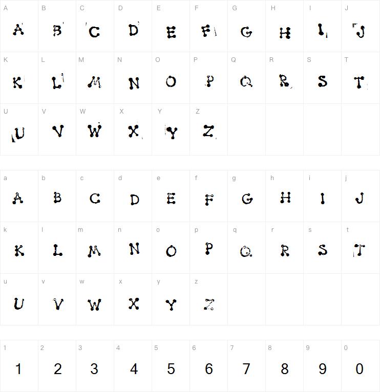 Smudgy Dot Stamps字体