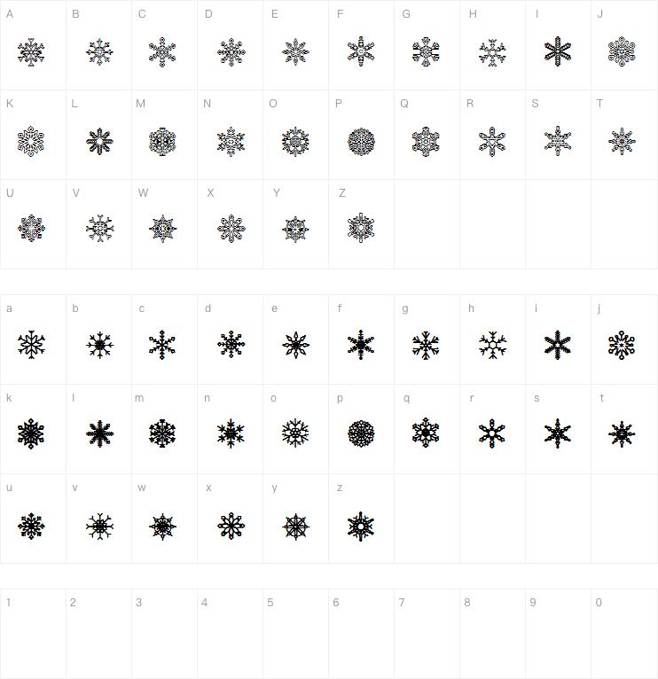 Snowflakes St字体