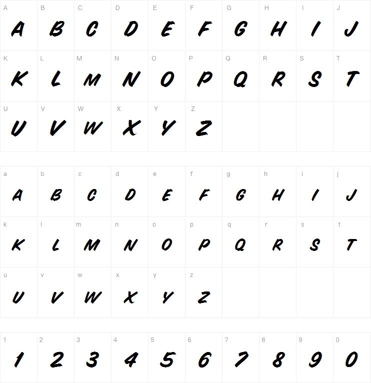Snyder Speed Brush字体