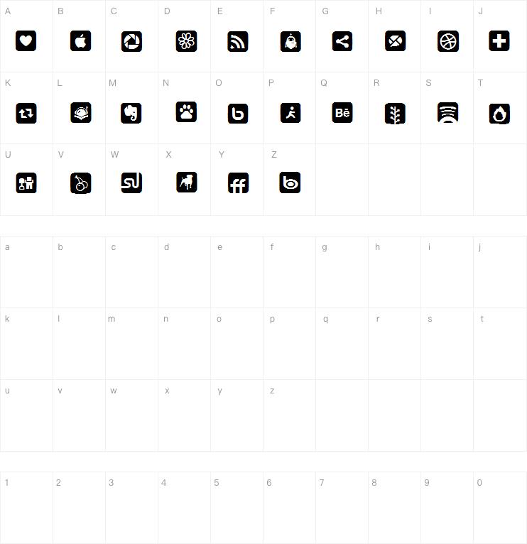 SocialNetworkingSymbols3字体