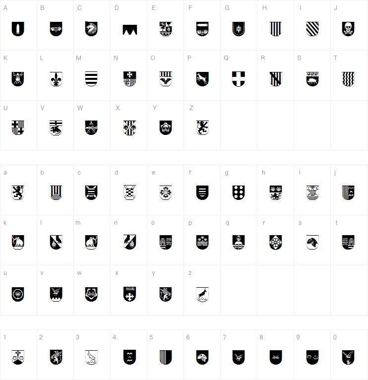 Spanish Army Shields Two字体