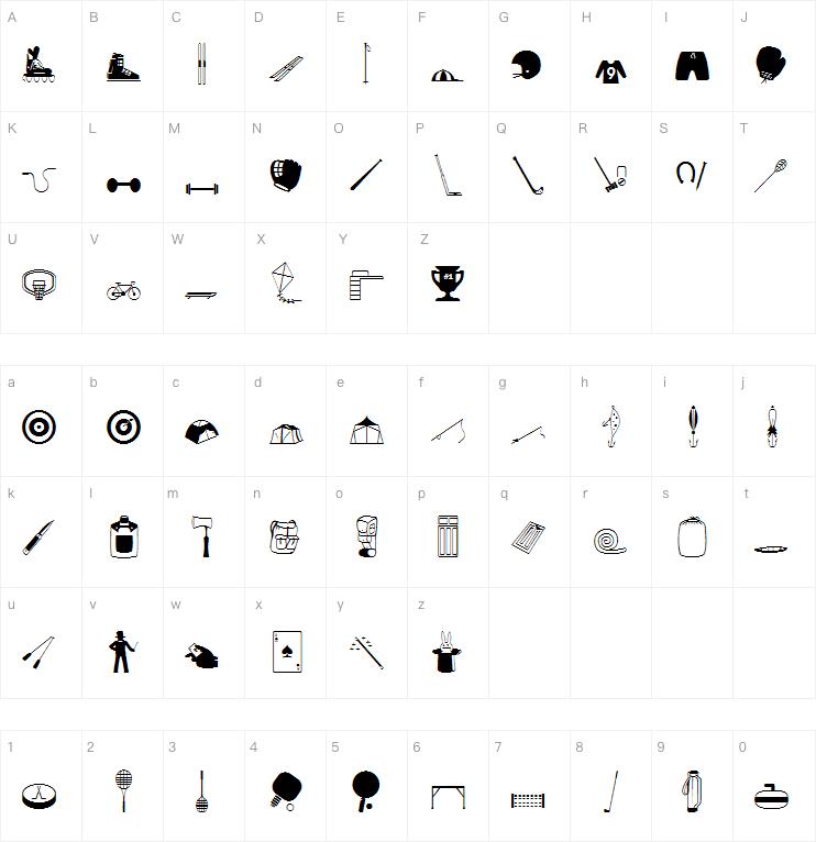 Sports and Hobbies字体