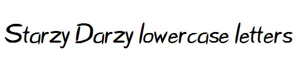 Starzy Darzy lowercase letters字体