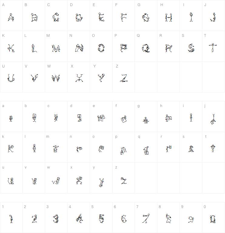 Stick Figures字体
