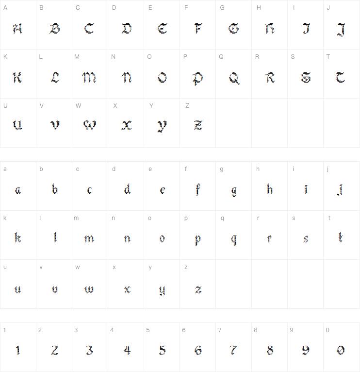 Stitch Warrior demo字体