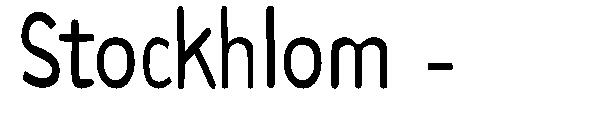Stockhlom -字体