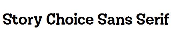 Story Choice Sans Serif