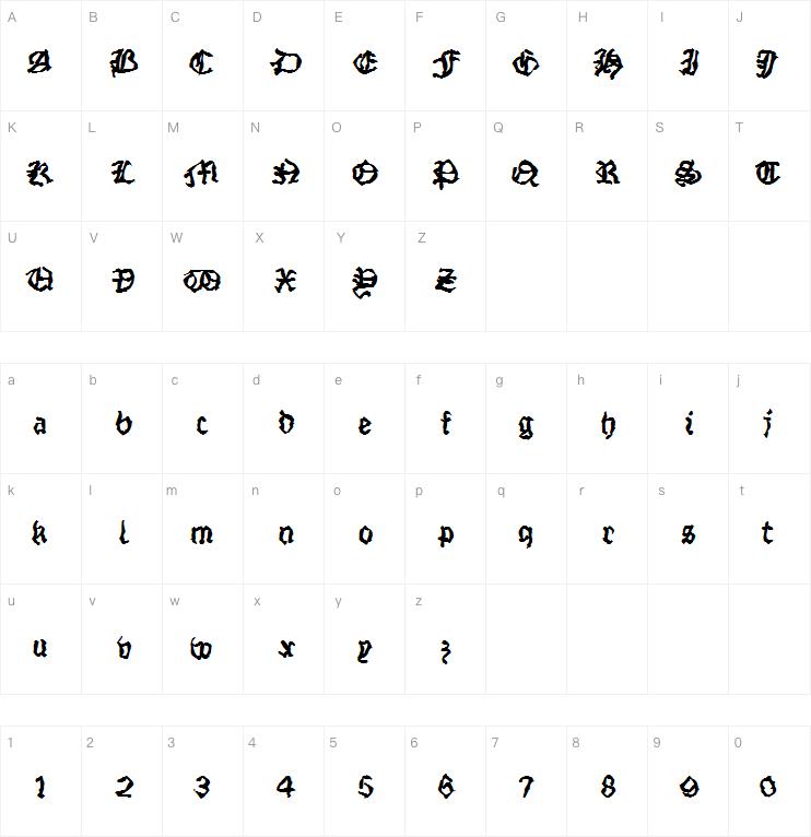 Strange Black Letter字体