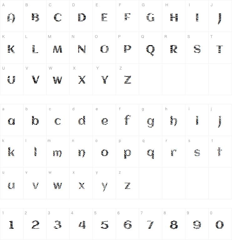 Striped字体
