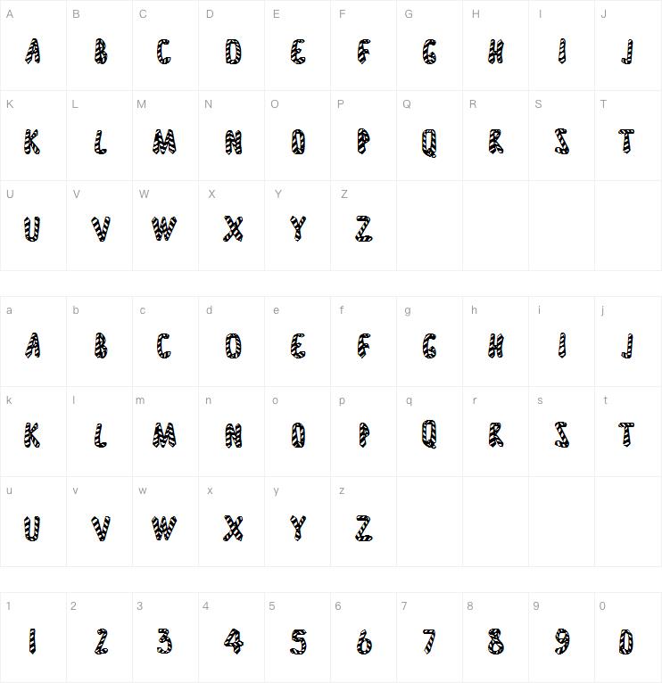 Striped Neckties字体