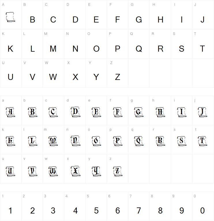 Summer's Scroll 1字体