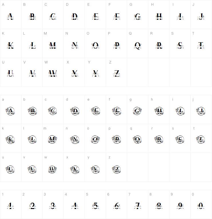 SUNFLOWER MONOGRAM字体