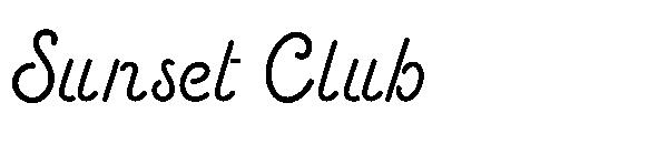 Sunset Club字体
