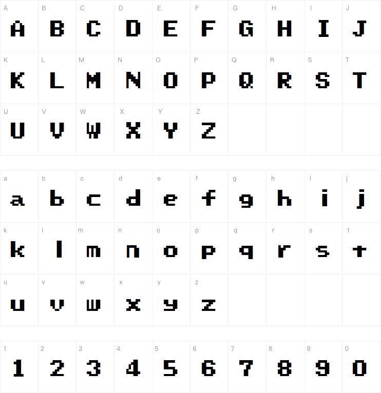 Super Mario World Text Box字体