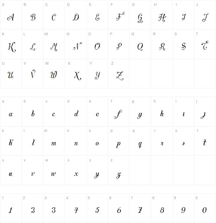 Symphony Script字体