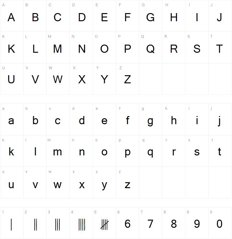 Tally Marks字体