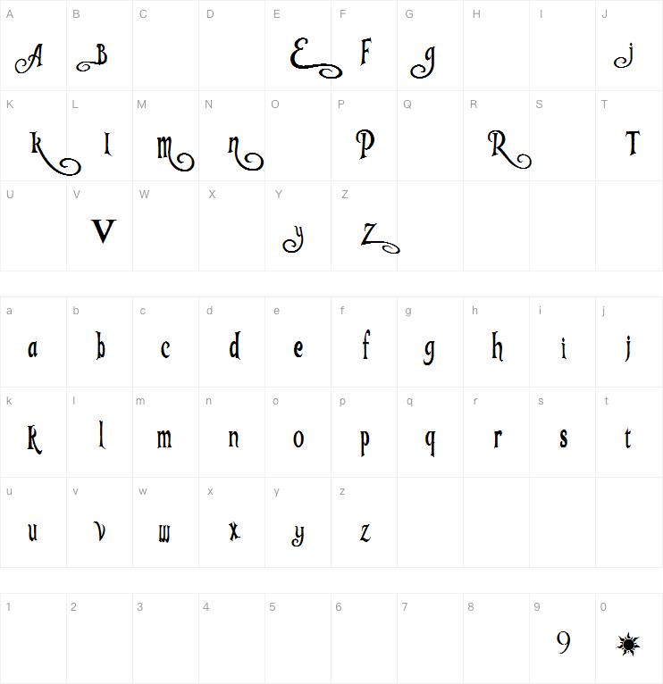 Tangled v1.2字体