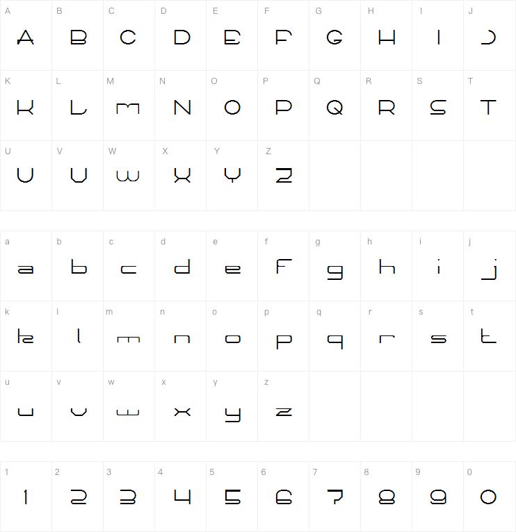 TECHNO CAPTURE字体
