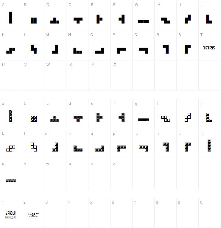 Tetris Blocks字体