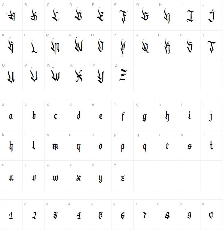 The Eldians字体