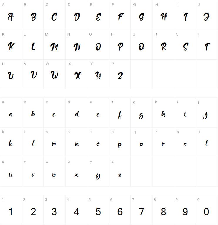 The Fox Tail Script字体