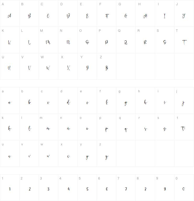 The Glowing Black Queen字体