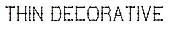 THIN DECORATIVE字体