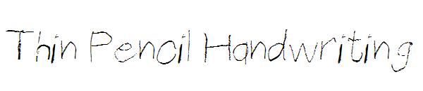 Thin Pencil Handwriting字体